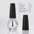 high quality refillable portable empty clear 15ml cosmetic glass nail polish bottle for sale